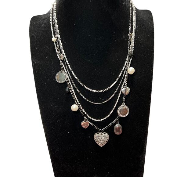 Express Jewelry - Express Multi Strand Bangle Boho Charm Necklace